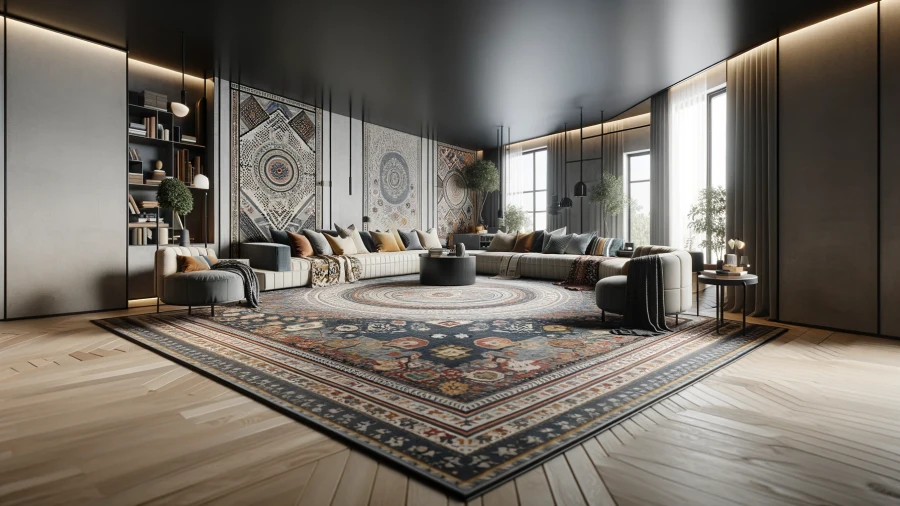 10 Stylish Living Room Rugs for Effective Space Zoning