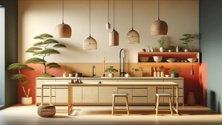 8 Parallel Kitchen Designs in Vibrant Red and Yellow Tones