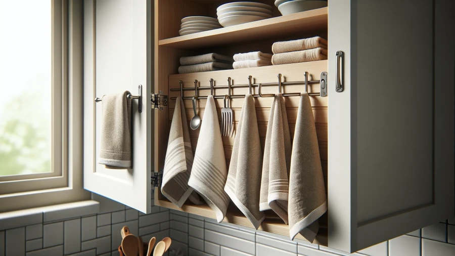 Elevate Your Kitchen Decor with 9 Inventive Towel Hanging Ideas