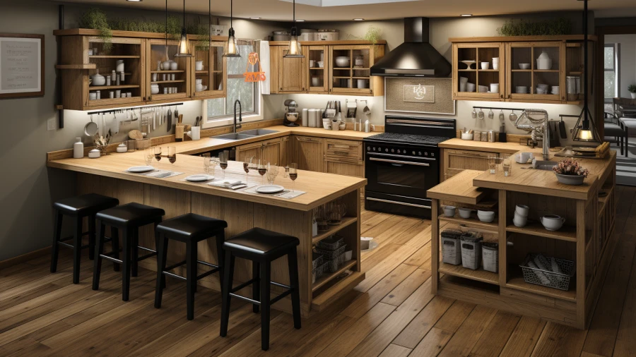 9 Compact Apartment-Friendly Open Kitchen Designs with Dining Room