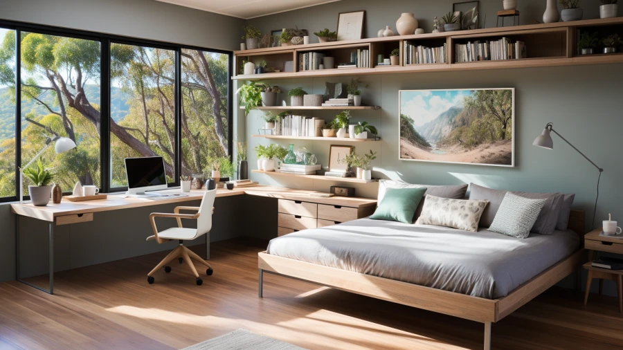 8 Modern Bedroom Ideas Featuring a Compact Study Corner