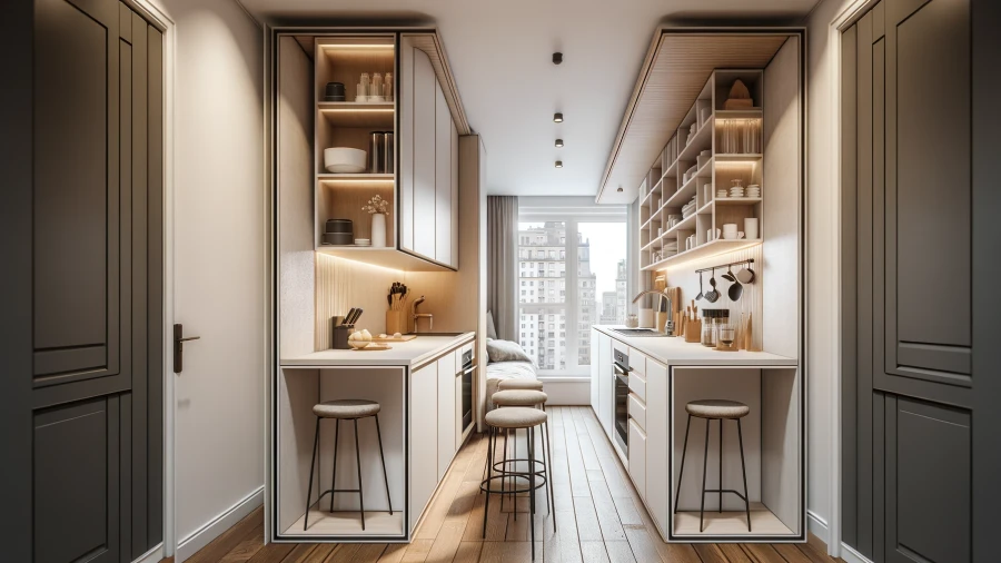 9 Compact Apartment-Friendly Open Kitchen Designs with Dining Room