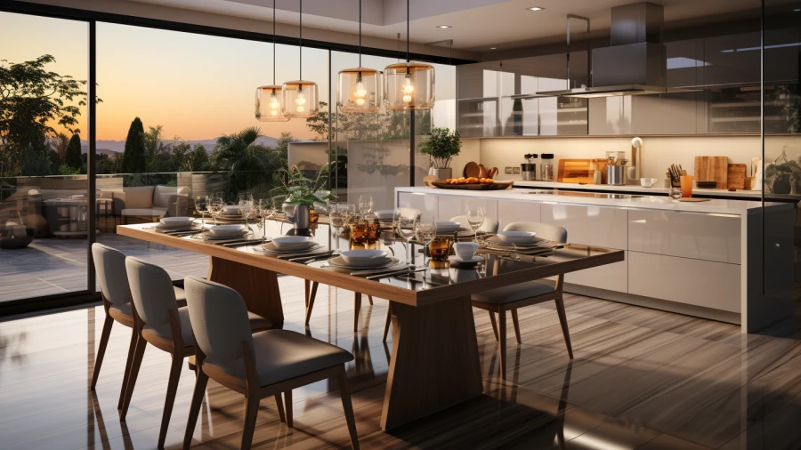 9 Compact Apartment-Friendly Open Kitchen Designs with Dining Room