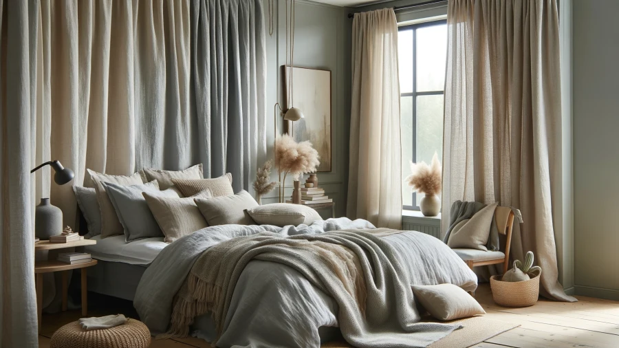 10 Curtain Ideas to Infuse Texture Behind Your Bed