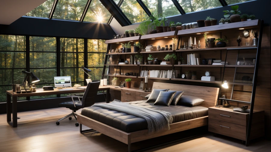 8 Modern Bedroom Ideas Featuring a Compact Study Corner