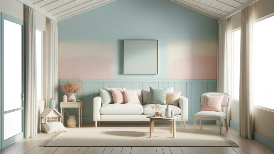 8 Cheery Sky-Blue Paint Ideas for a Renovated Cottage Living Room