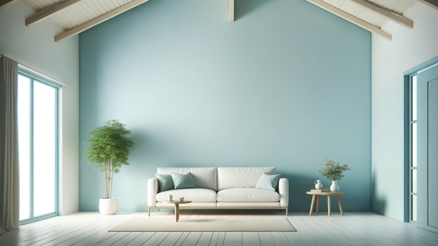8 Cheery Sky-Blue Paint Ideas for a Renovated Cottage Living Room