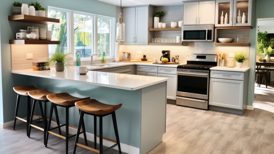 9 Compact Apartment-Friendly Open Kitchen Designs with Dining Room