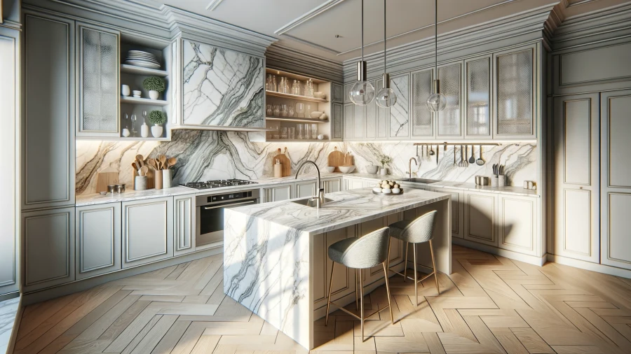 10 Beautiful Marble Kitchen Countertops for Timeless Elegance