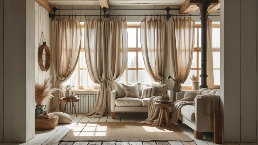 Enhance Your Home with 9 Rustic Farmhouse Curtain Ideas for Timeless Charm