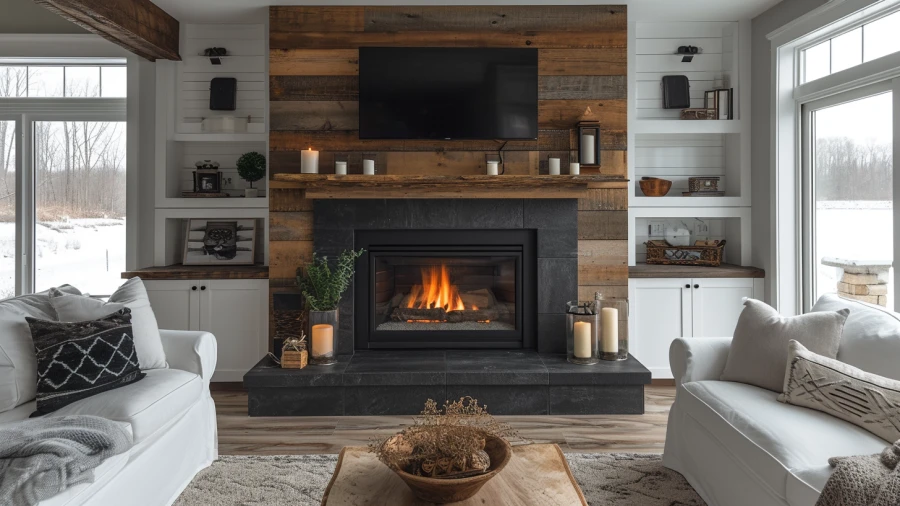 8 Versatile Shiplap Fireplace Concepts Suitable for Every Home Space