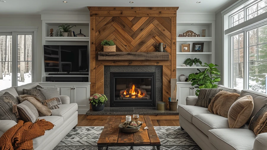 8 Versatile Shiplap Fireplace Concepts Suitable for Every Home Space