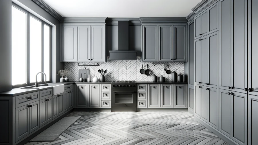 8 Striking Kitchens Featuring Elegant Gray Flooring