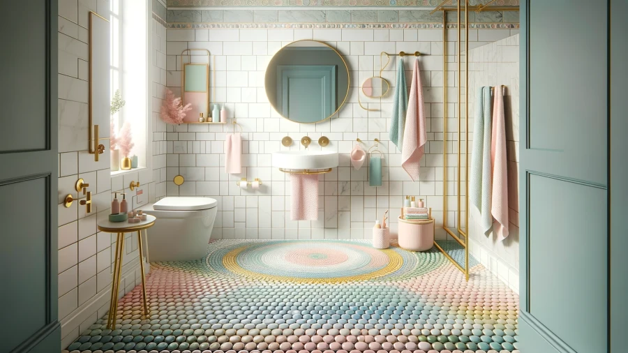 10 Vibrant and Neutral Bathroom Floor Tile Ideas for a Stylish Space