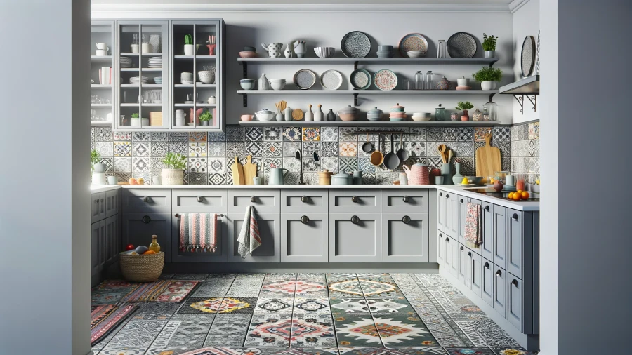 8 Striking Kitchens Featuring Elegant Gray Flooring