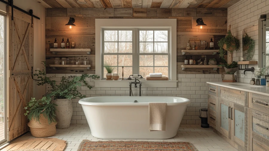 8 Charming Farmhouse Bathroom Inspirations for Your Residence