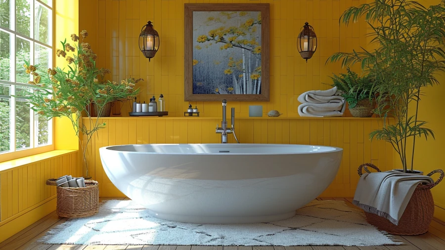 Transform Your Home with 7 Delightful Yellow Bathroom Design Concepts