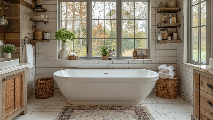 8 Charming Farmhouse Bathroom Inspirations for Your Residence