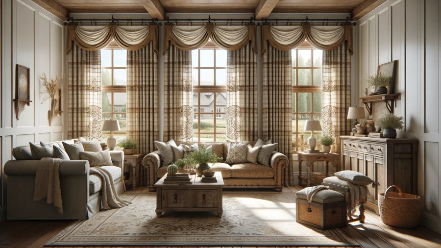 Enhance Your Home with 9 Rustic Farmhouse Curtain Ideas for Timeless Charm