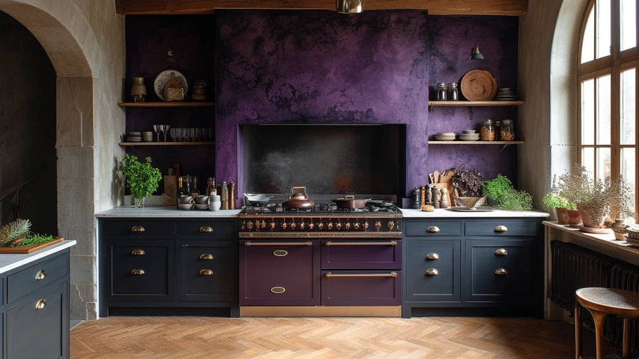 Revitalize Your Home with 8 Stylish Purple Kitchen Design Concepts