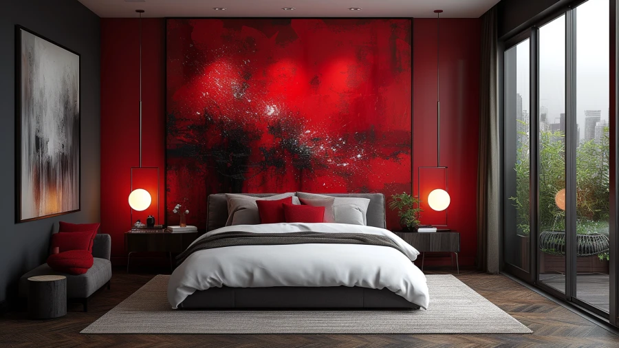 Transform Your Bed Room with 9 Stunning Red Accent Wall Designs