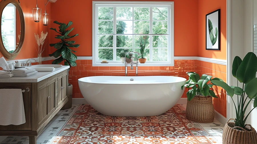 9 Midcentury Modern Paint Colors for Your Bathroom