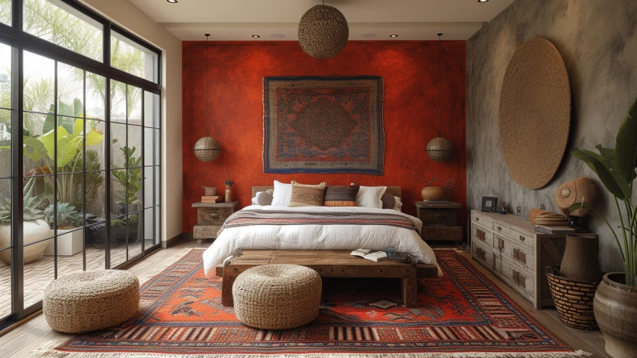 Transform Your Bed Room with 9 Stunning Red Accent Wall Designs