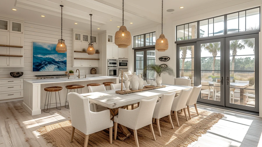 Transform Your Home with 8 Effortlessly Chic Coastal Dining Spaces