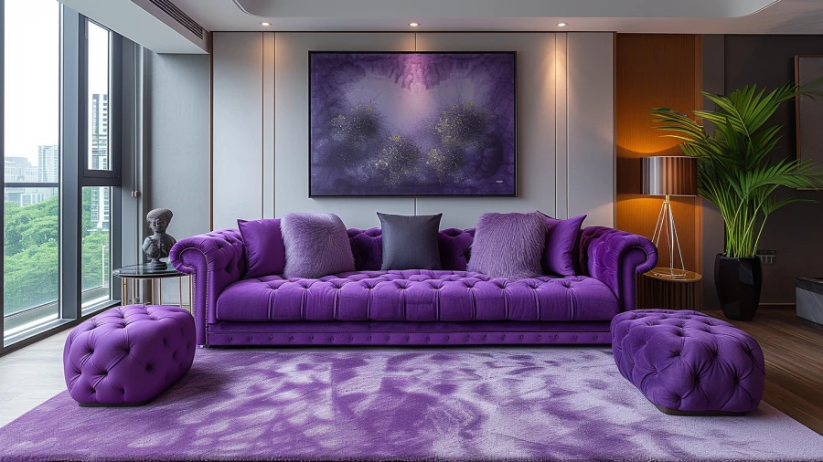 Transform Your Home with 10 Stunning Purple Living Room Designs