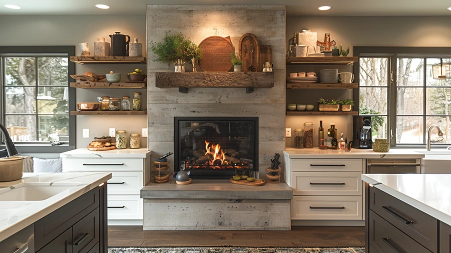 Enhance Your Home Cooking Experience with 10 Cozy Kitchen Fireplaces