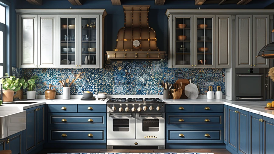 Revitalize Your Home with 9 Refreshing Blue and White Kitchen Designs