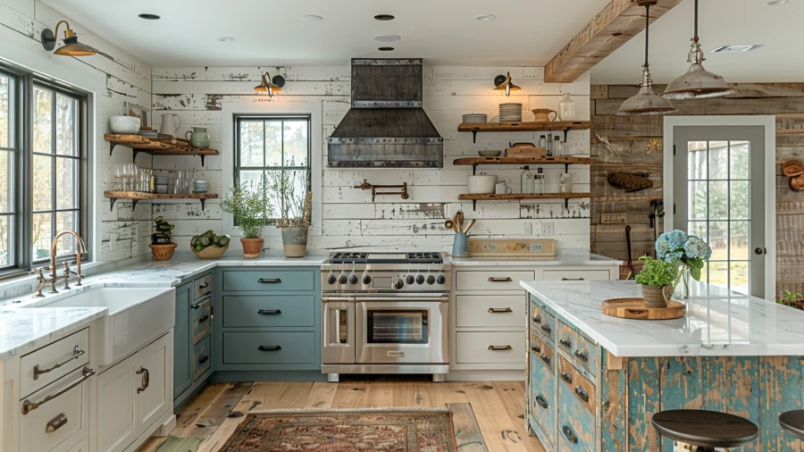 Revitalize Your Home with 9 Refreshing Blue and White Kitchen Designs