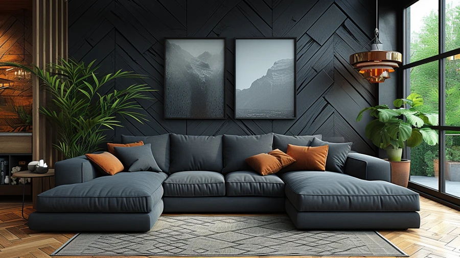 Transform Your Living Room with 8 Stylish Black Shiplap Wall Designs