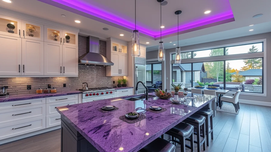 Revitalize Your Home with 8 Stylish Purple Kitchen Design Concepts