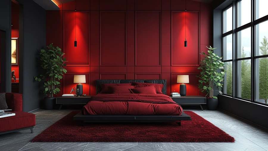 Transform Your Bed Room with 9 Stunning Red Accent Wall Designs