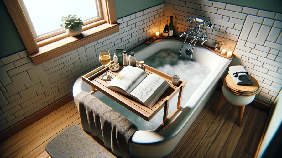10 Bath Trays and Racks to Create Your Own Relaxing Spa Retreat in the Bathroom