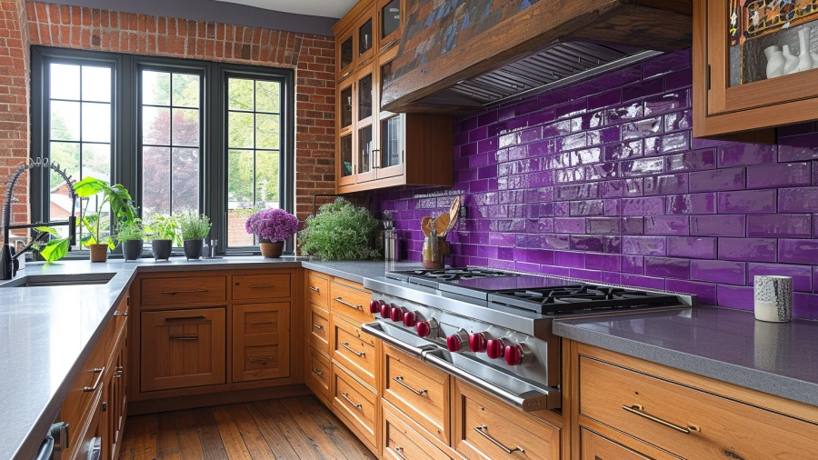Revitalize Your Home with 8 Stylish Purple Kitchen Design Concepts