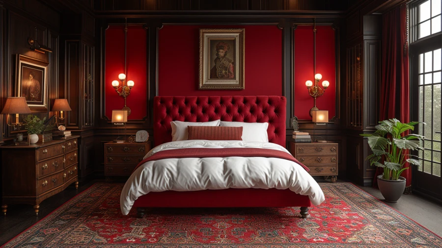 Transform Your Bed Room with 9 Stunning Red Accent Wall Designs