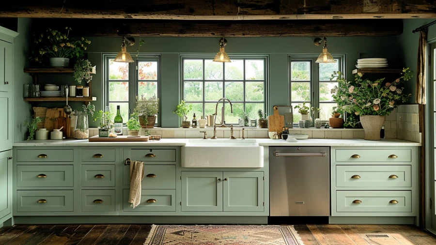 9 Inspiring Green Kitchen Cabinet Designs for Your Home