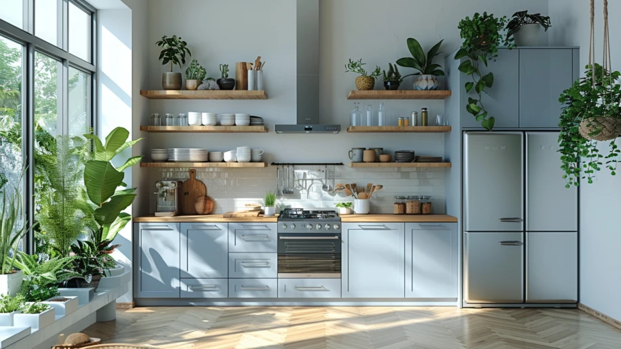 Revitalize Your Home with 9 Refreshing Blue and White Kitchen Designs