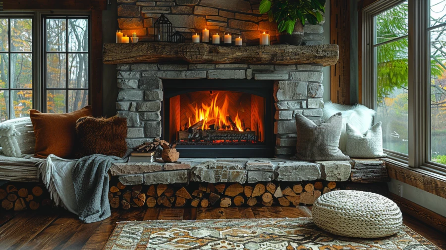 10 Stone Fireplace Designs to Enhance Your Home's Cozy Ambiance
