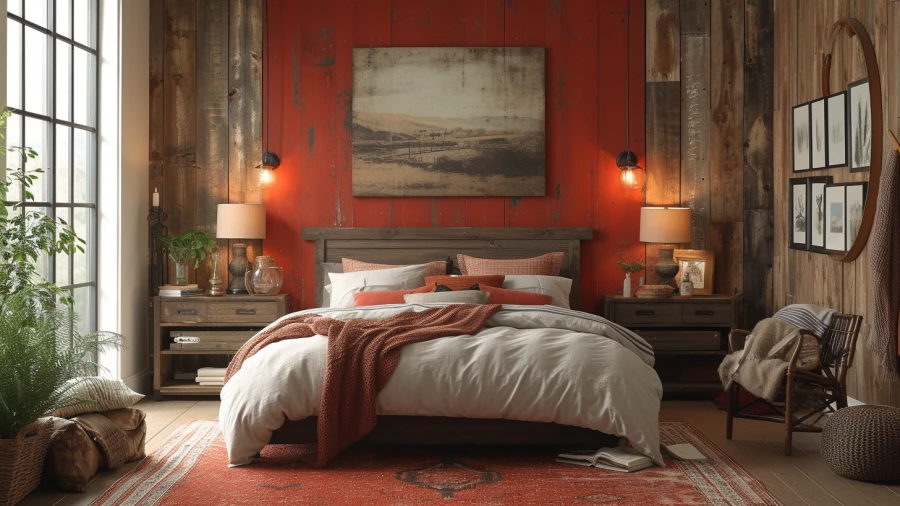Transform Your Bed Room with 9 Stunning Red Accent Wall Designs