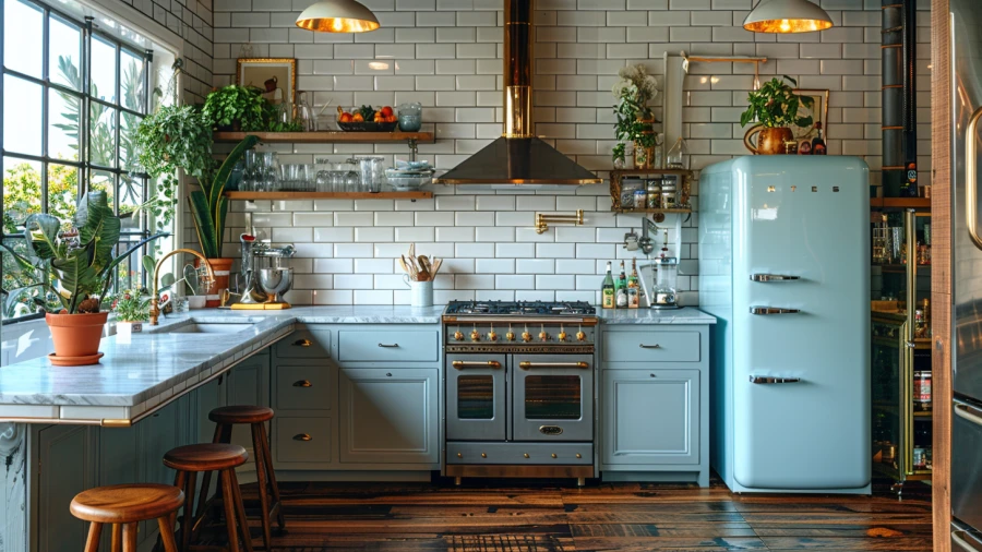 Revitalize Your Home with 9 Refreshing Blue and White Kitchen Designs