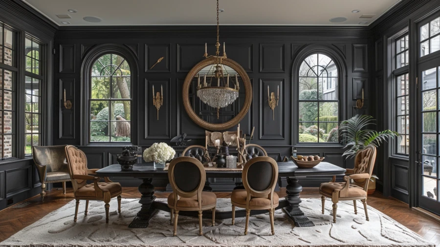 20 Black Dining Room Ideas to Design Your Dining Tables, Chairs in Black Color