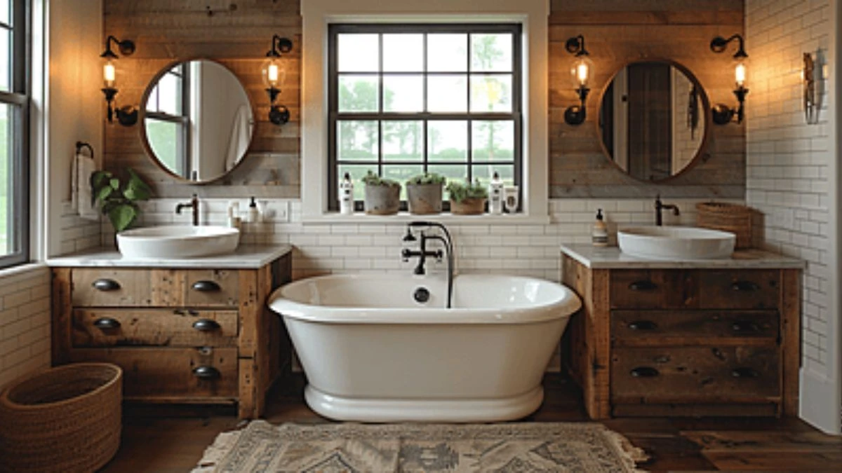 Best 20 Small Farmhouse Bathroom Ideas to Cozy And Rustic Touches