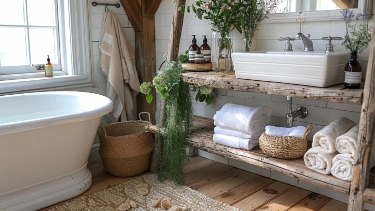 Best 20 Small Farmhouse Bathroom Ideas to Cozy And Rustic Touches
