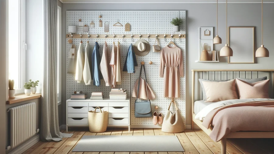 9 Creative Clothes Storage Ideas to maximize space organized Without Closets