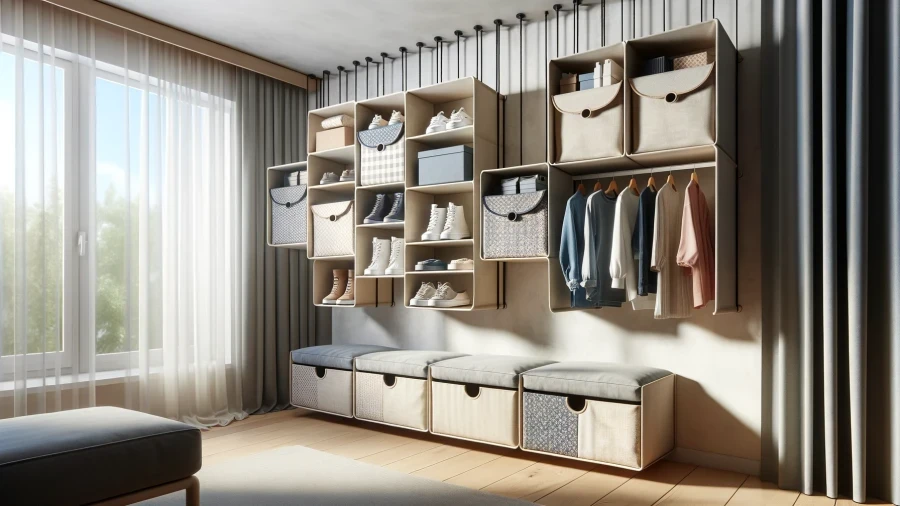 9 Creative Clothes Storage Ideas to maximize space organized Without Closets