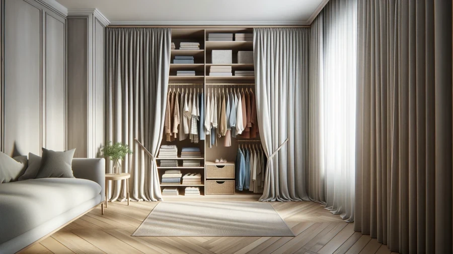 9 Creative Clothes Storage Ideas to maximize space organized Without Closets
