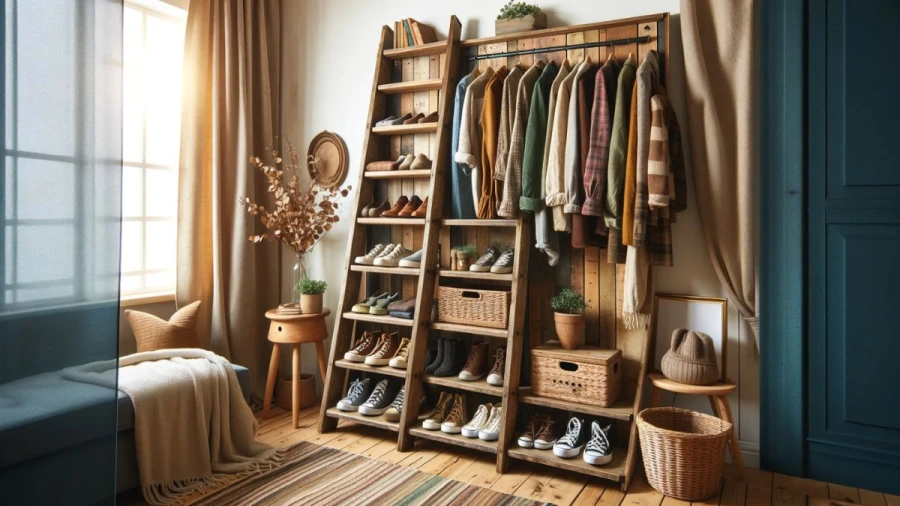 9 Creative Clothes Storage Ideas to maximize space organized Without Closets